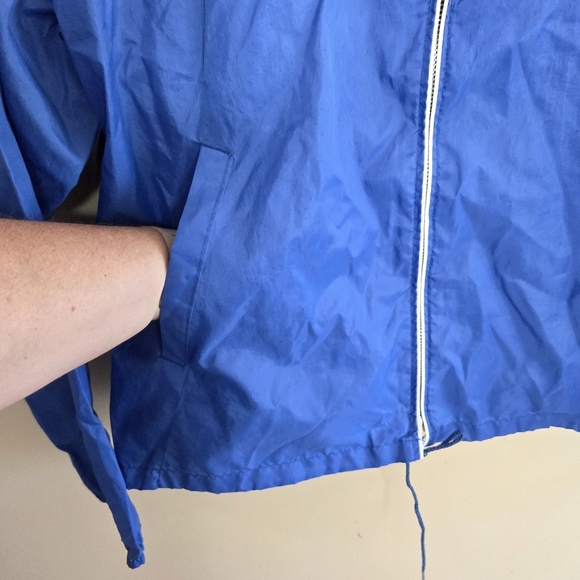 Vintage Anheuser Busch A & Eagle Collection Blue Busch Beer Windbreaker Jacket - Picture 3 of 6